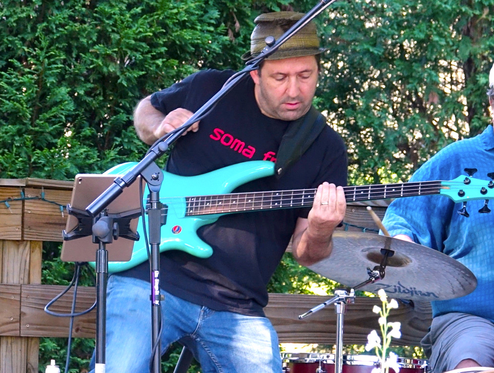 Chip leaning into a bass bomb